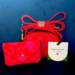 Kate Spade New York Coral Pink Crossbody Bag with Wallet